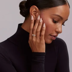 Clearance Superfine Diamond Oval Ring Gold