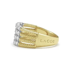 Shop Superfine Diamond Statement Ring Caviar Rings