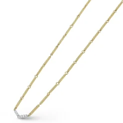 Sale Superfine Diamond Station Necklace Gold
