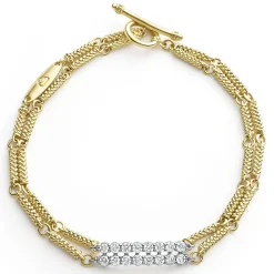 Outlet Superfine Double Link Diamond Bracelet Diamonds