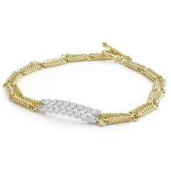 Outlet Superfine Double Link Diamond Bracelet Diamonds