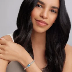 Cheap Swiss Blue Topaz Caviar Bracelet | 6Mm Gemstones