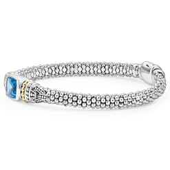 Cheap Swiss Blue Topaz Caviar Bracelet | 6Mm Gemstones