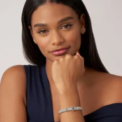 Cheap Swiss Blue Topaz Caviar Bracelet | 9Mm Two-Tone