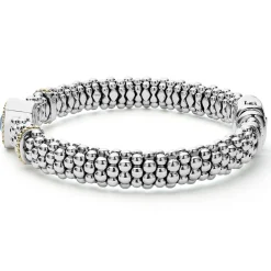 Cheap Swiss Blue Topaz Caviar Bracelet | 9Mm Two-Tone