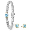 Sale Swiss Blue Topaz Caviar Gift Set Two-Tone