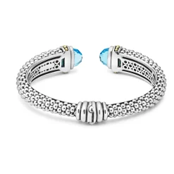 Discount Swiss Blue Topaz Cuff Bracelet | 12Mm Gemstones