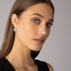 Online Swiss Blue Topaz Drop Earrings Gemstones
