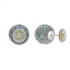 Best Sale Swiss Blue Topaz Earring Backs Silver