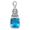 Fashion Swiss Blue Topaz Pendant Gemstones