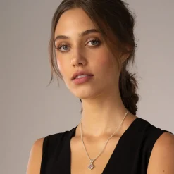 Online Swiss Blue Topaz Pendant Necklace Two-Tone