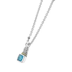 Store Swiss Blue Topaz Pendant Necklace Pendant Necklaces