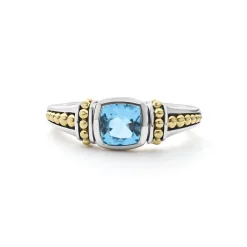 Shop Swiss Blue Topaz Ring Two-Tone