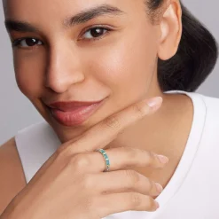 Cheap Swiss Blue Topaz Stacking Ring Stacking Rings