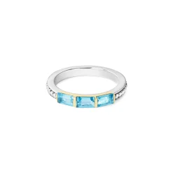 Cheap Swiss Blue Topaz Stacking Ring Stacking Rings