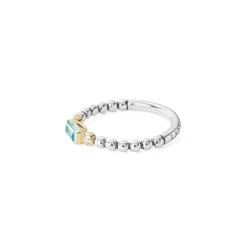 Best Sale Swiss Blue Topaz Stacking Ring With Diamonds Gemstones