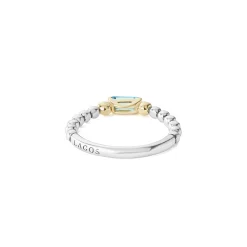 Best Sale Swiss Blue Topaz Stacking Ring With Diamonds Gemstones