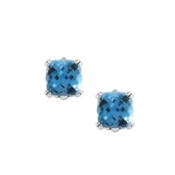 New Swiss Blue Topaz Stud Earrings Stud Earrings