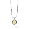 Store T Initial Charm Necklace Two-Tone