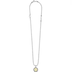 Store T Initial Charm Necklace Two-Tone