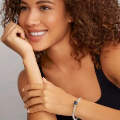 Flash Sale Tahitian Black Pearl Diamond Caviar Bracelet | 6Mm Two-Tone