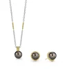 Clearance Tahitian Black Pearl Gift Set Silver