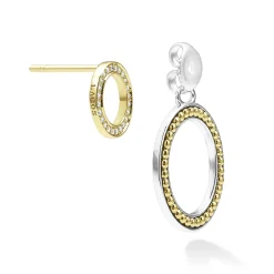 Shop The Drop Double Circle Diamond Drop Earrings Diamonds