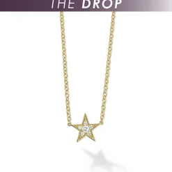 Best Sale The Drop 18K Gold And Diamond Star Chain Necklace Gold