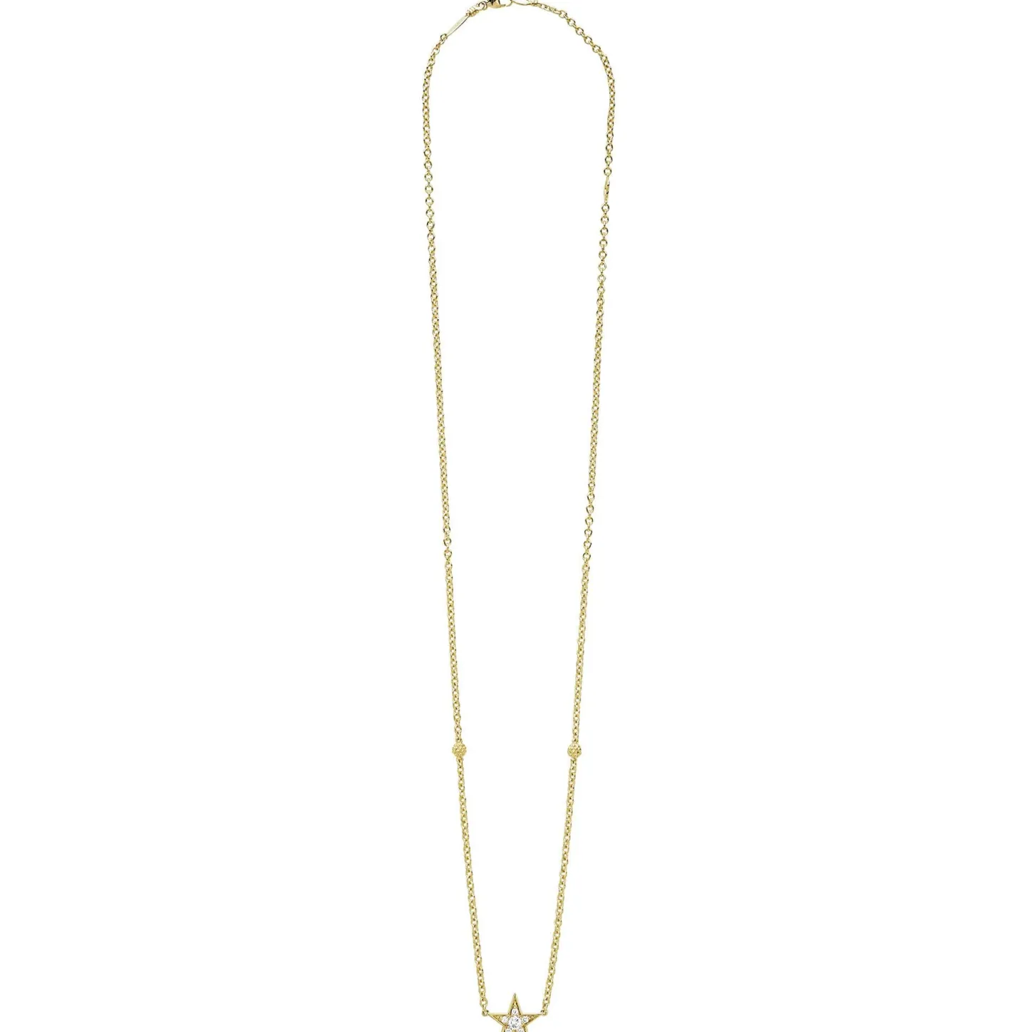 Best Sale The Drop 18K Gold And Diamond Star Chain Necklace Gold