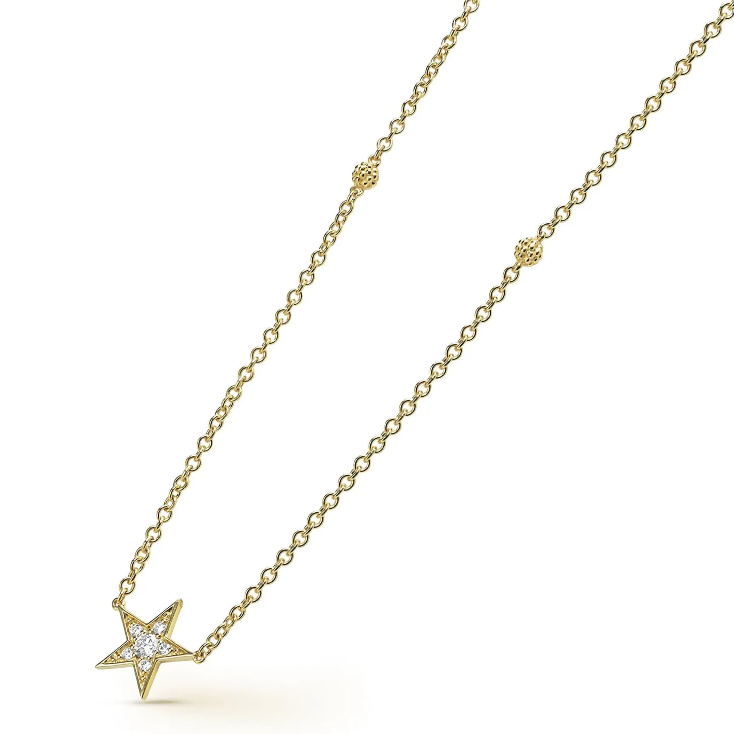 Best Sale The Drop 18K Gold And Diamond Star Chain Necklace Gold