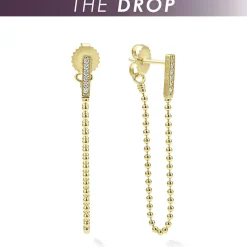 Cheap The Drop 18K Gold And Diamond Drop Earrings Diamonds