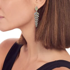 Best The Drop Two Tone Tiered Leaf Earrings Two-Tone