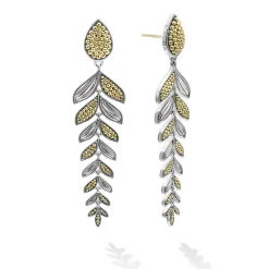 Best The Drop Two Tone Tiered Leaf Earrings Two-Tone