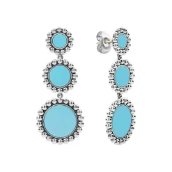 Shop Three Ceramic Circle Drop Earrings Gemstones