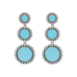 Shop Three Ceramic Circle Drop Earrings Gemstones