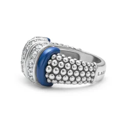 Best Three Station Ceramic Caviar Diamond Ring Diamonds