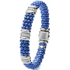 Shop Three Station Ceramic Diamond Bracelet | 9Mm Diamonds