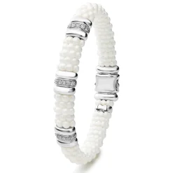 Outlet Three Station Ceramic Diamond Bracelet | 9Mm Diamonds
