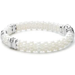Outlet Three Station Ceramic Diamond Bracelet | 9Mm Diamonds