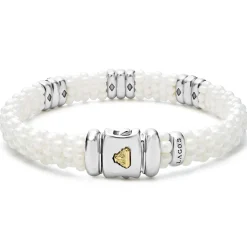 Outlet Three Station Ceramic Diamond Bracelet | 9Mm Diamonds
