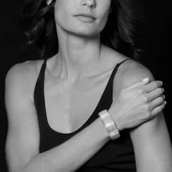 Fashion Three Station Diamond Caviar Bracelet | 23Mm Diamonds