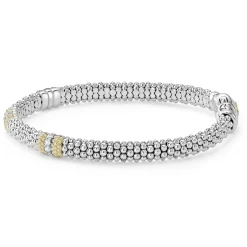 Outlet Three Station Diamond Caviar Bracelet | 6Mm Diamonds