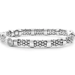 Store Three Station Diamond Circle Caviar Bracelet | 6Mm Diamonds