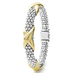 Online Three Station X Caviar Bracelet | 9Mm Two-Tone