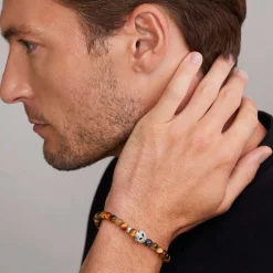 New Tigereye Skull Bracelet Gemstones