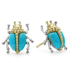 Sale Turquoise Beetle Stud Earrings Gemstones