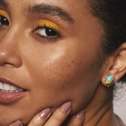 Sale Turquoise Beetle Stud Earrings Gemstones