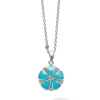 New Turquoise Flower Pendant Necklace Gemstones