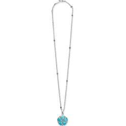 New Turquoise Flower Pendant Necklace Gemstones