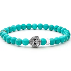 Cheap Turquoise Skull Bracelet Silver